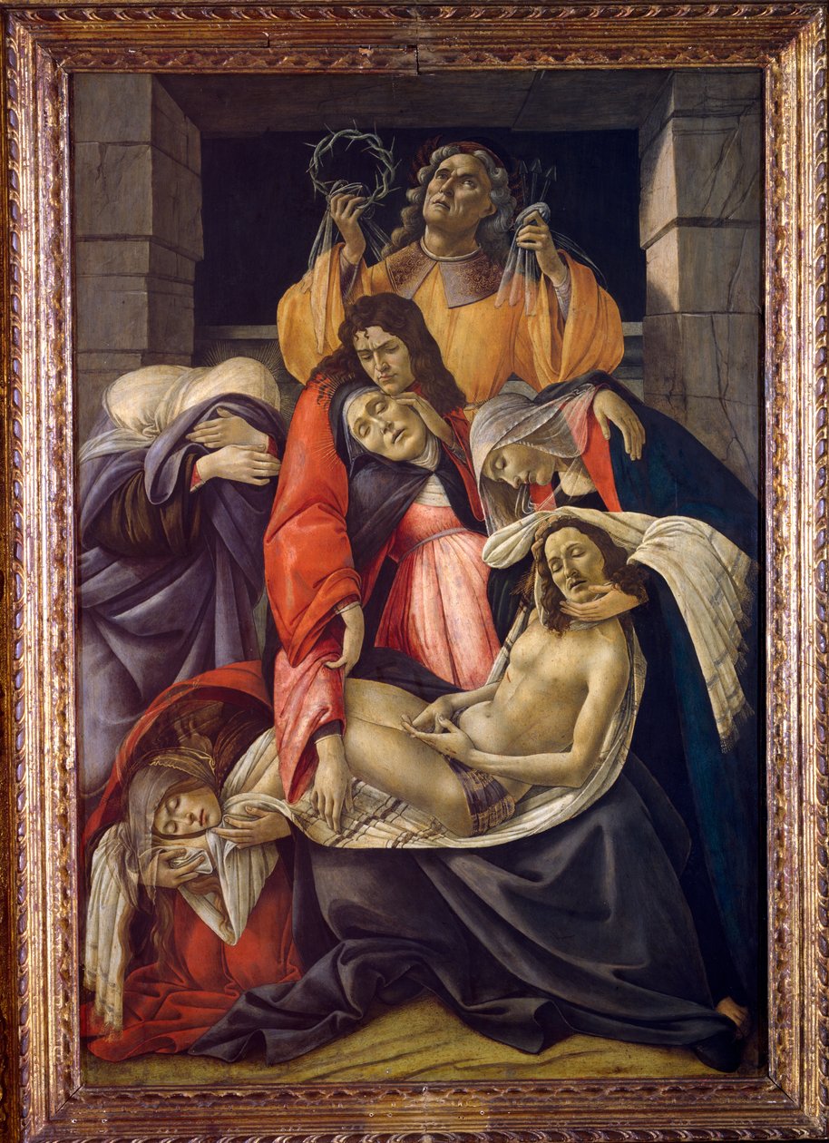 Rouw over de dode Christus door Sandro Botticelli