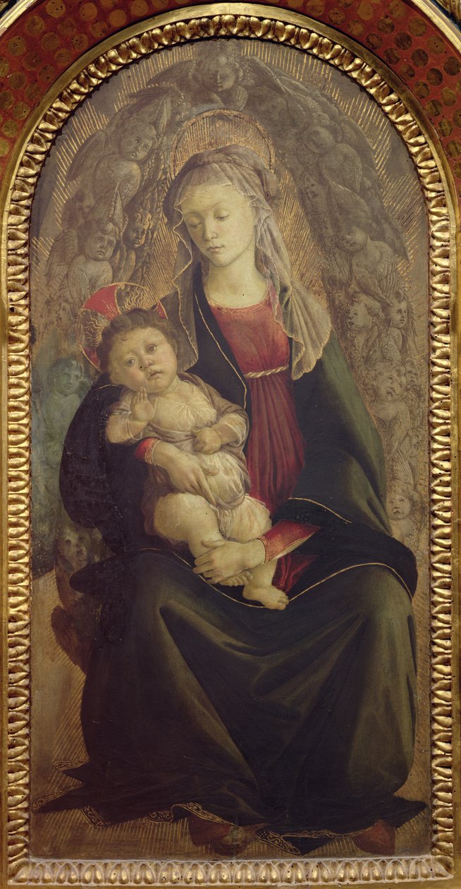 Madonna en Kind in Glorie door Sandro Botticelli