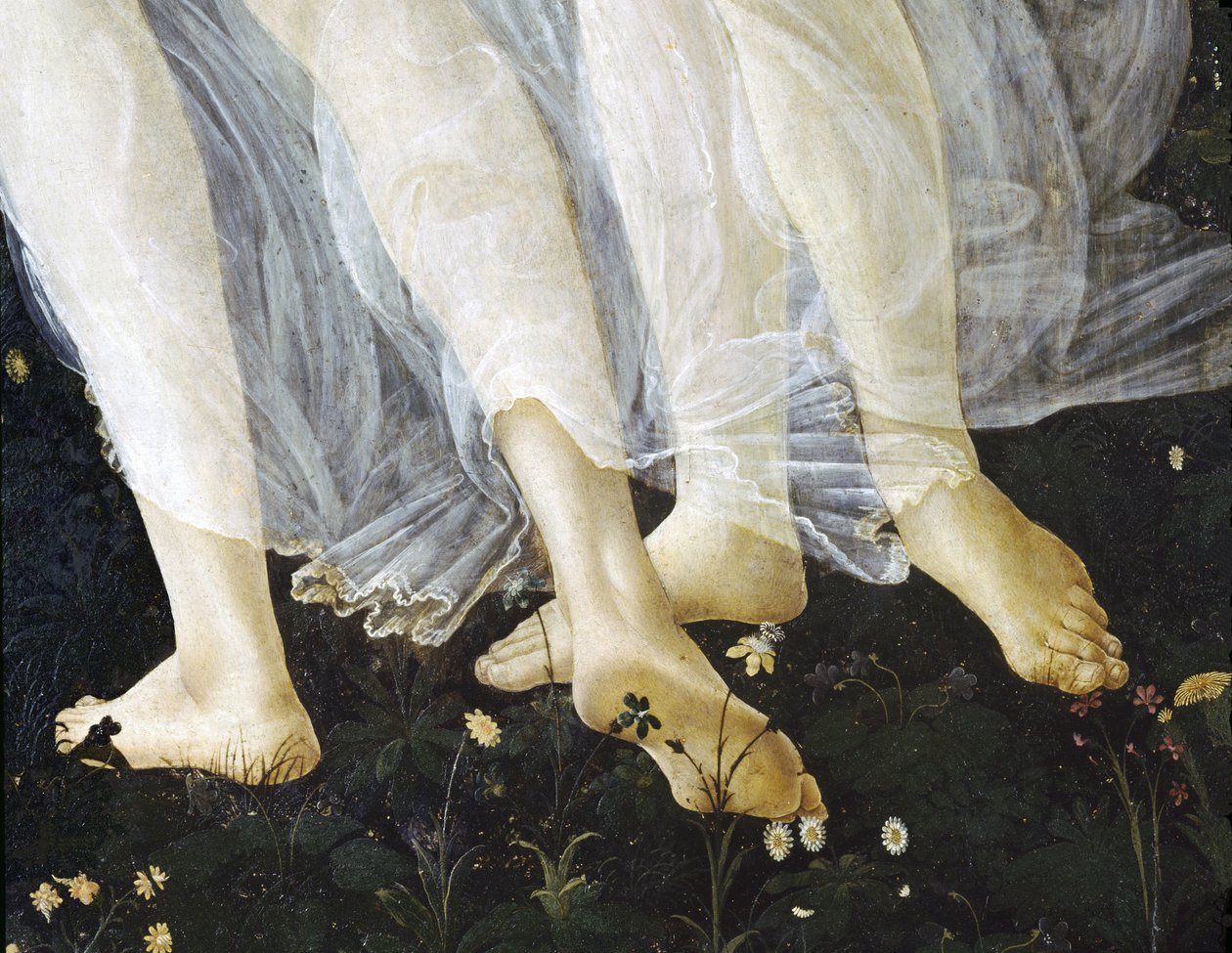 Primavera, ca. 1478 (detail) door Sandro Botticelli