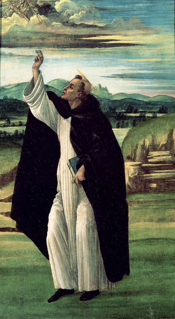 St. Dominicus, ca. 1498-1505 door Sandro Botticelli