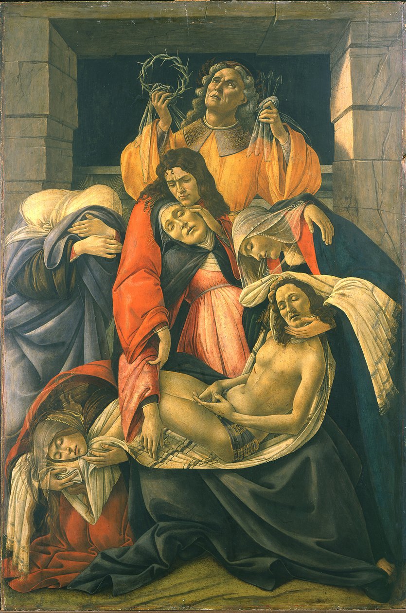De Rouw over de Dode Christus door Sandro Botticelli