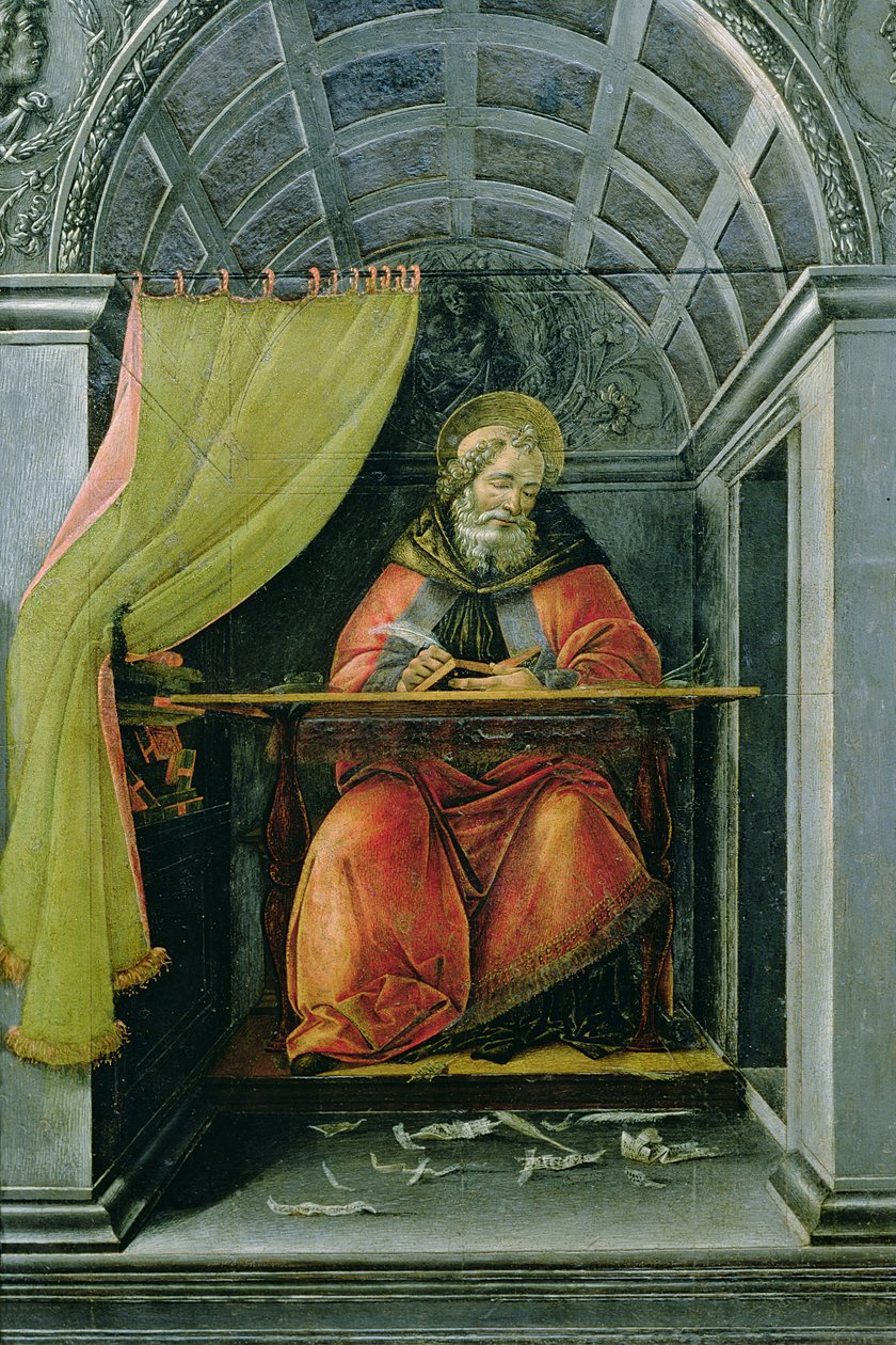 St. Augustinus in zijn cel door Sandro Botticelli