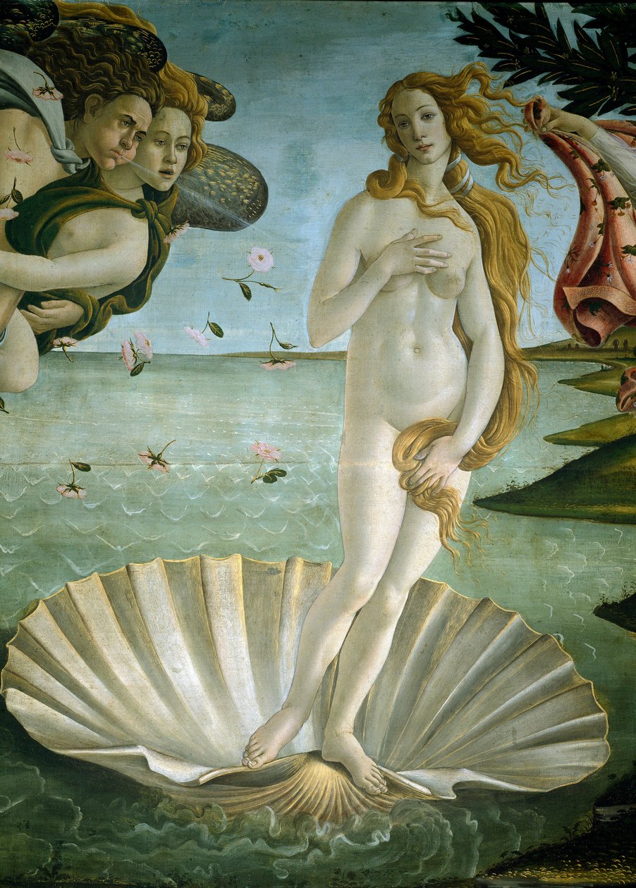 De geboorte van Venus (detail) door Sandro Botticelli