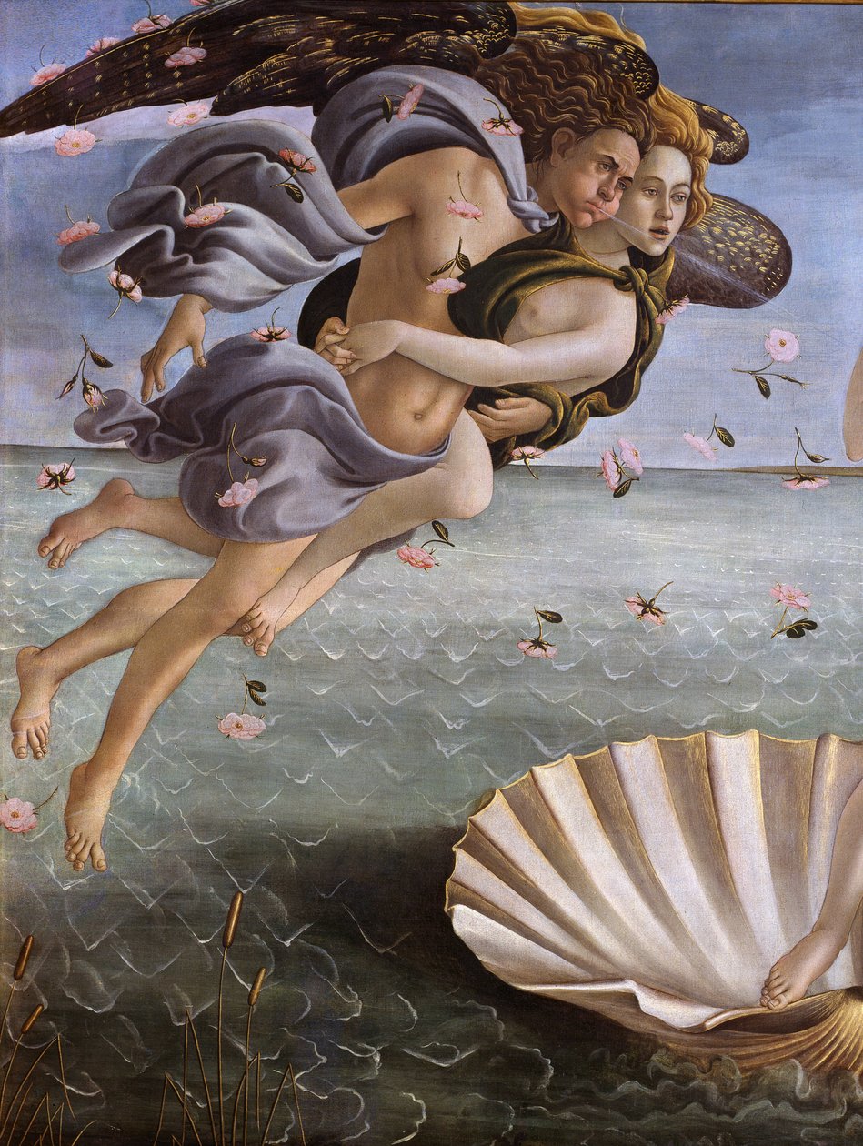 De geboorte van Venus (detail) door Sandro Botticelli