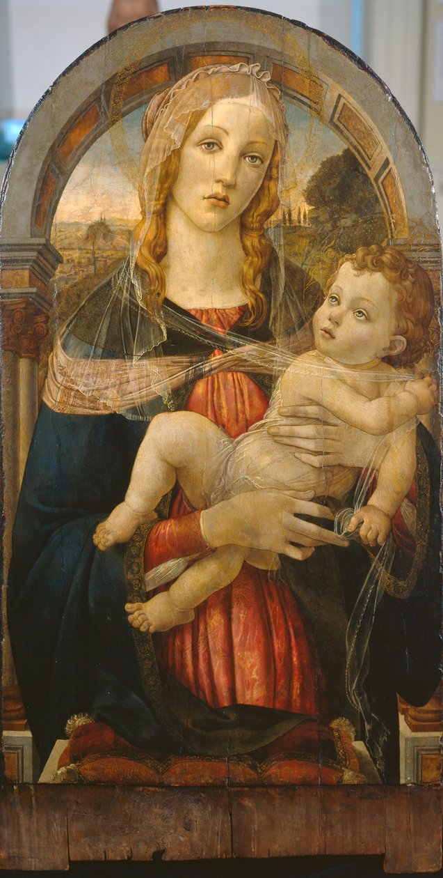 De Maagd en het Kind door Sandro (after) Botticelli