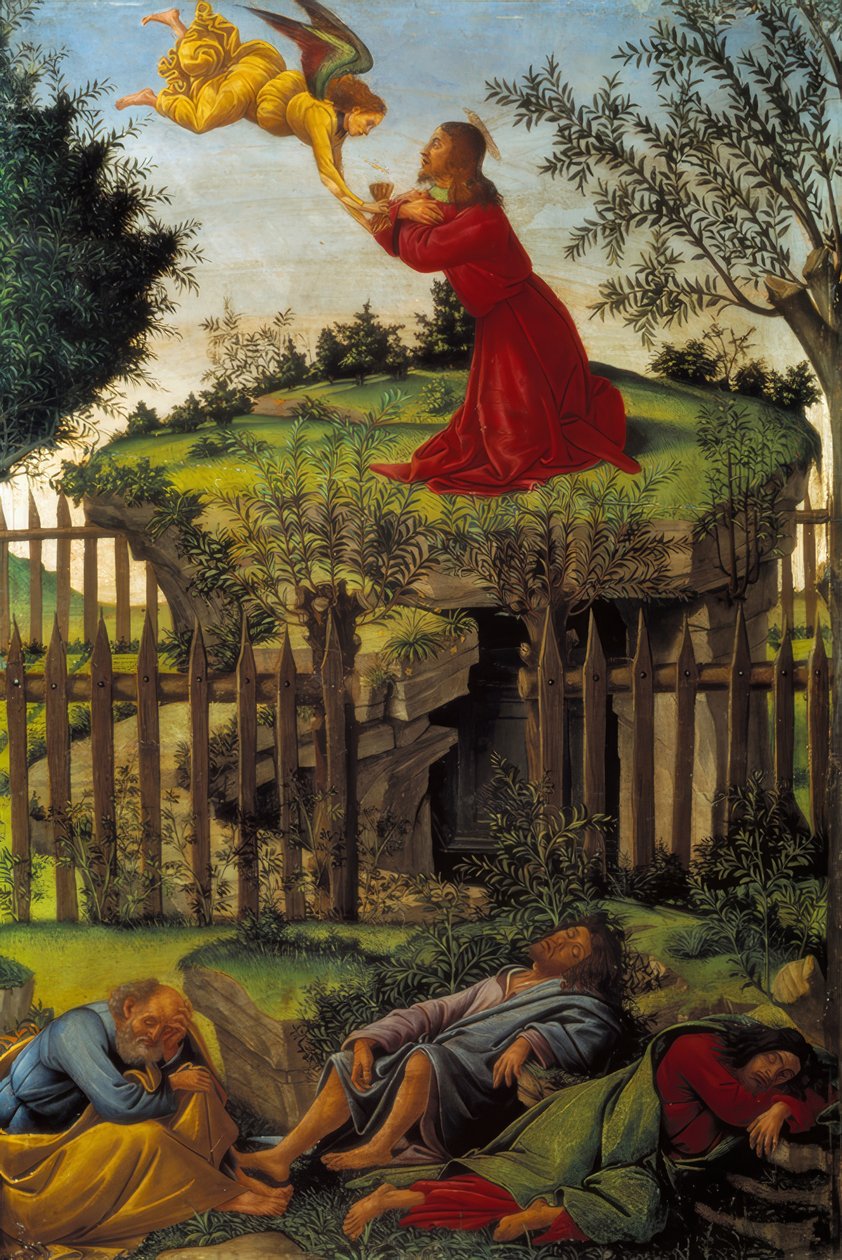 Christus op de Olijfberg door Sandro Botticelli