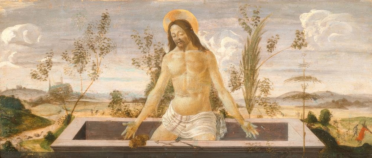 Christus in het graf door Sandro Botticelli