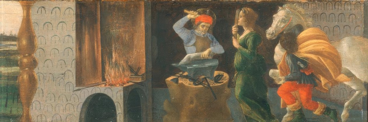 Het wonder van de Heilige Eligius door Sandro Botticelli