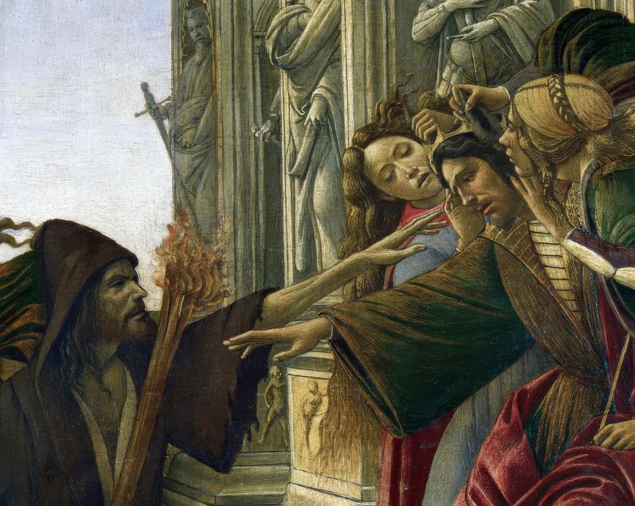 De laster van Apelles door Sandro Botticelli