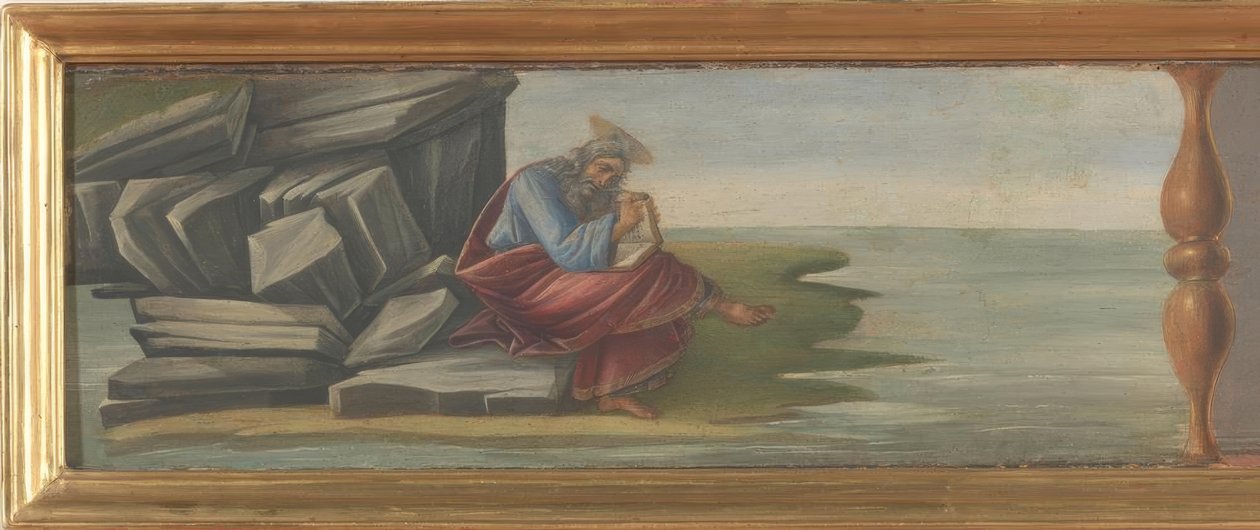 Johannes op Patmos door Sandro Botticelli