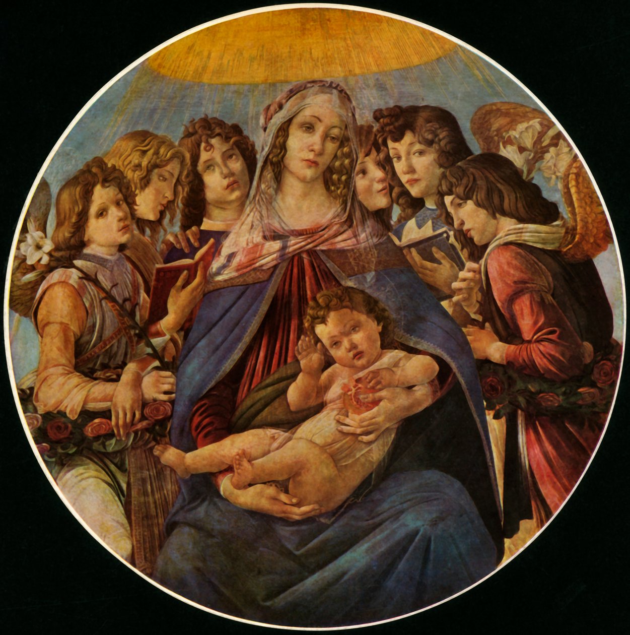 Madonna van de Granaatappel, ca. 1487, 1937 door Sandro Botticelli