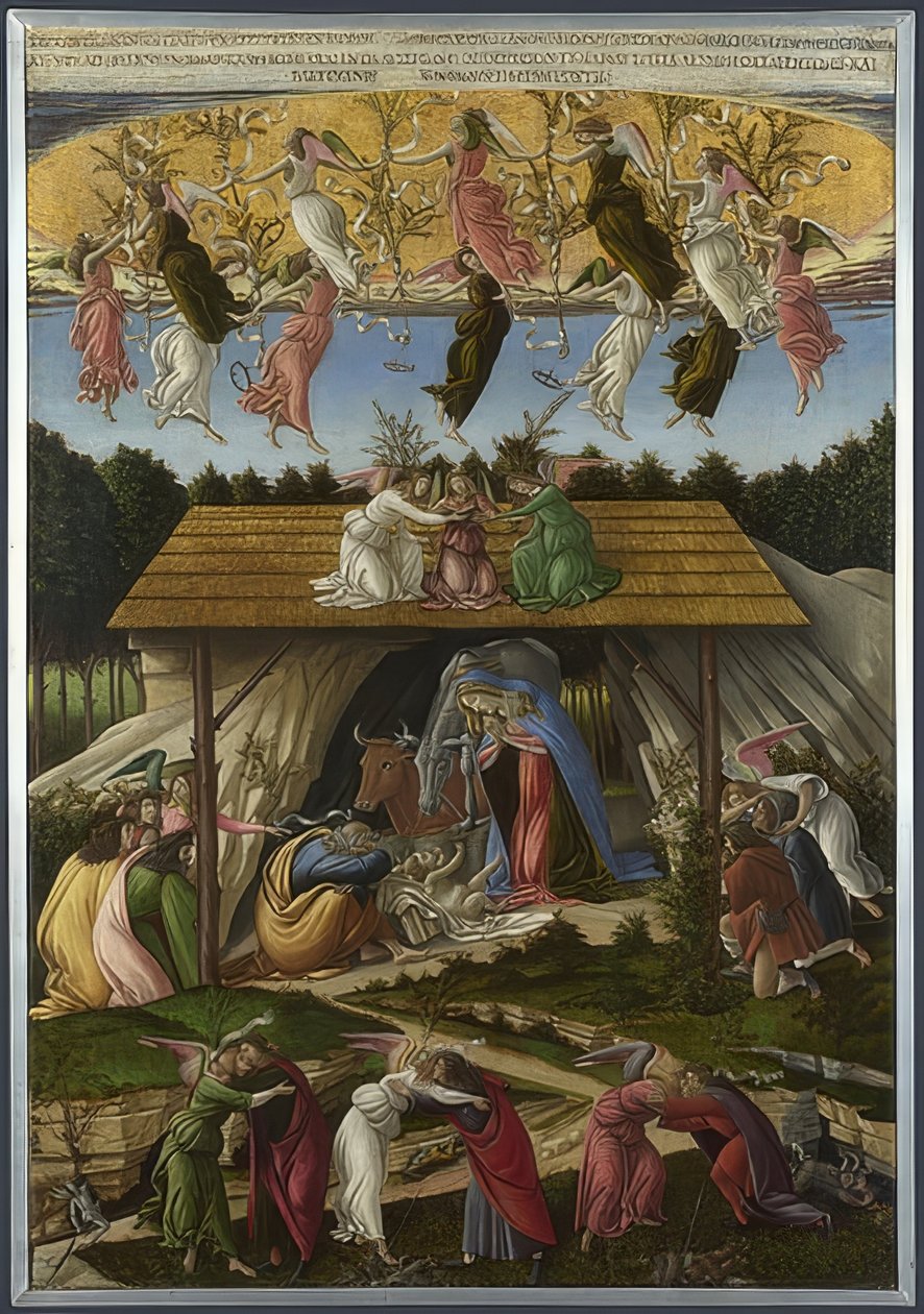 Mystieke geboorte van Christus. 1500 door Sandro Botticelli