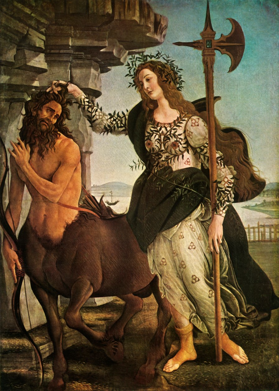 Pallas en de Centaur door Sandro Botticelli