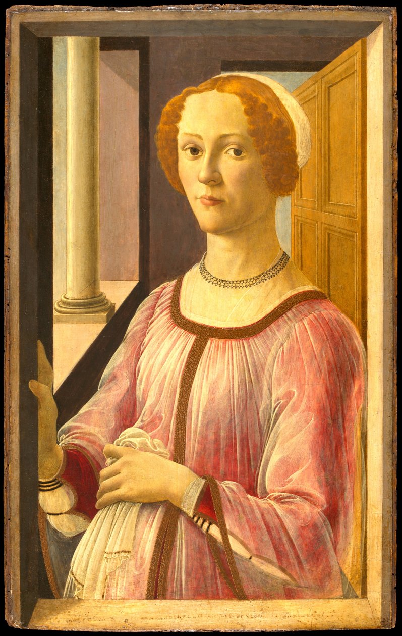 Portret van Smeralda Bandinelli door Sandro Botticelli
