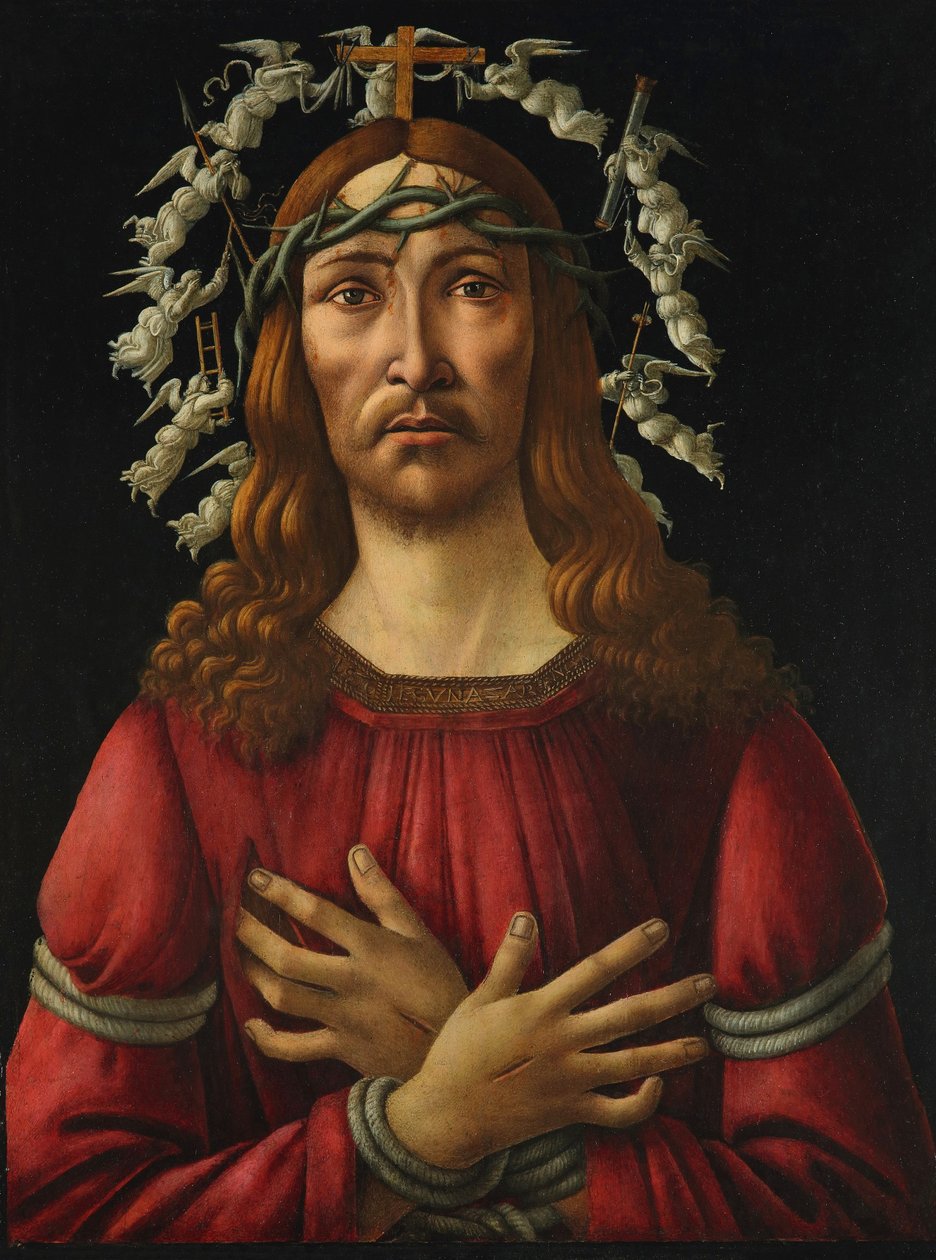 De man van smarten door Sandro Botticelli