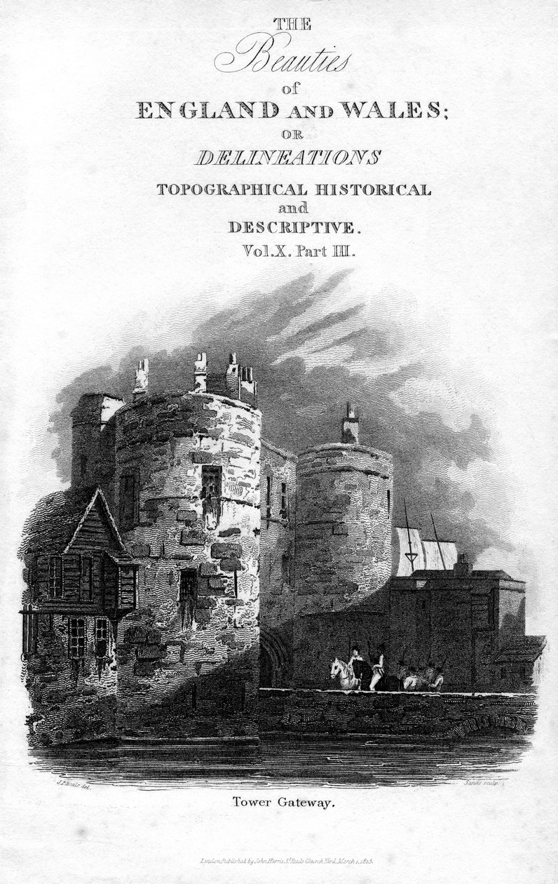 Toreningang, Tower of London, 1815 door Sands