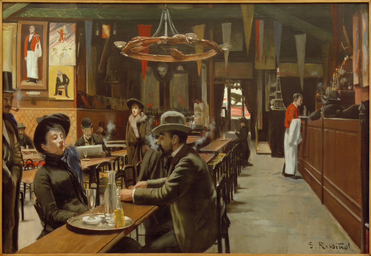 Café de Montmartre door Santiago Rusiñol