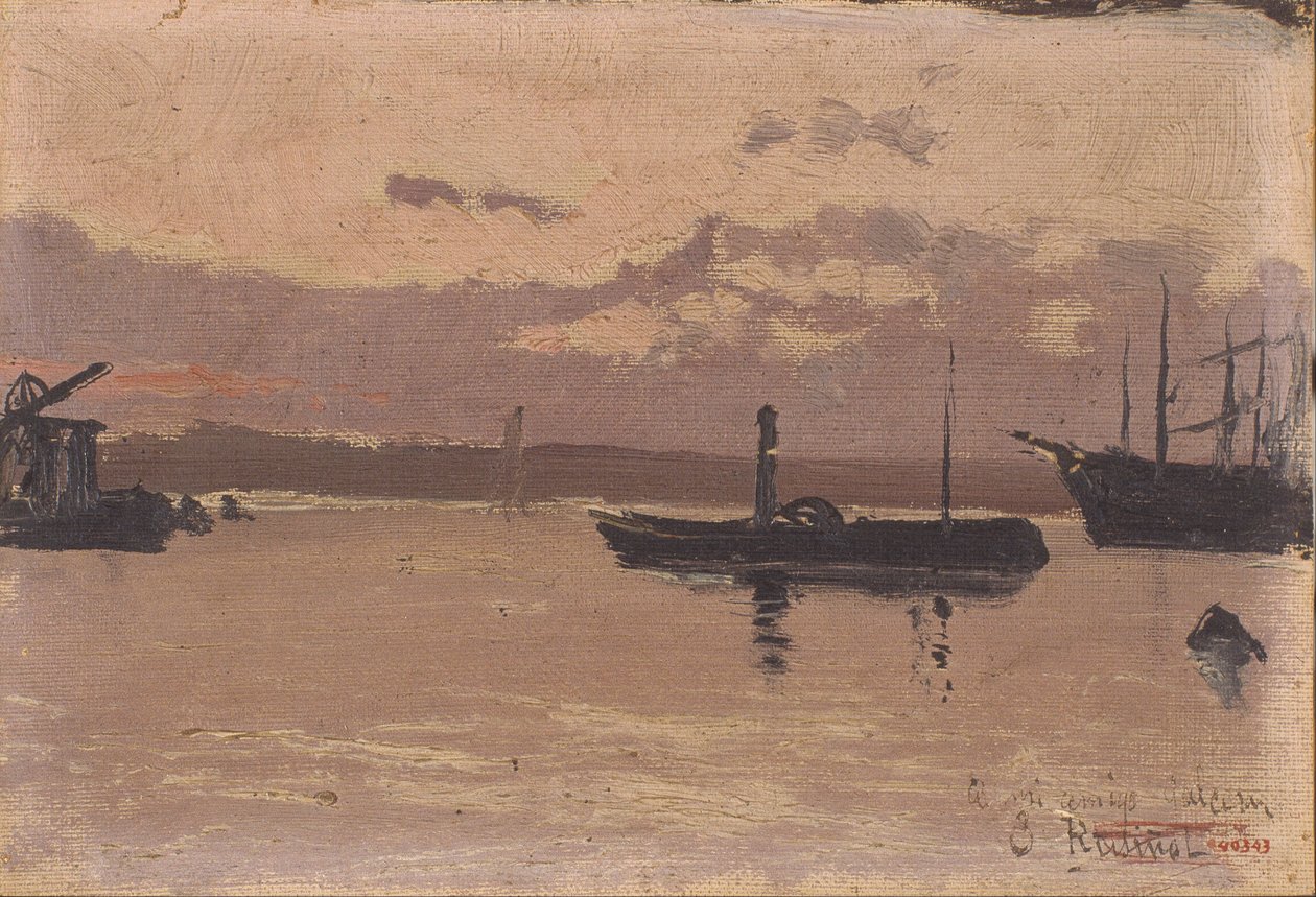 Schets van een Haven door Santiago Rusiñol