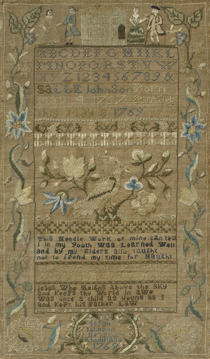 Merklap, 1769 door Sarah Johnson