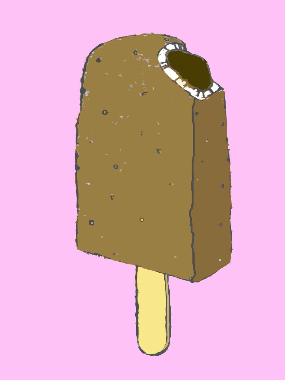 Chocolade lolly, 2009 door Sarah Thompson Engels