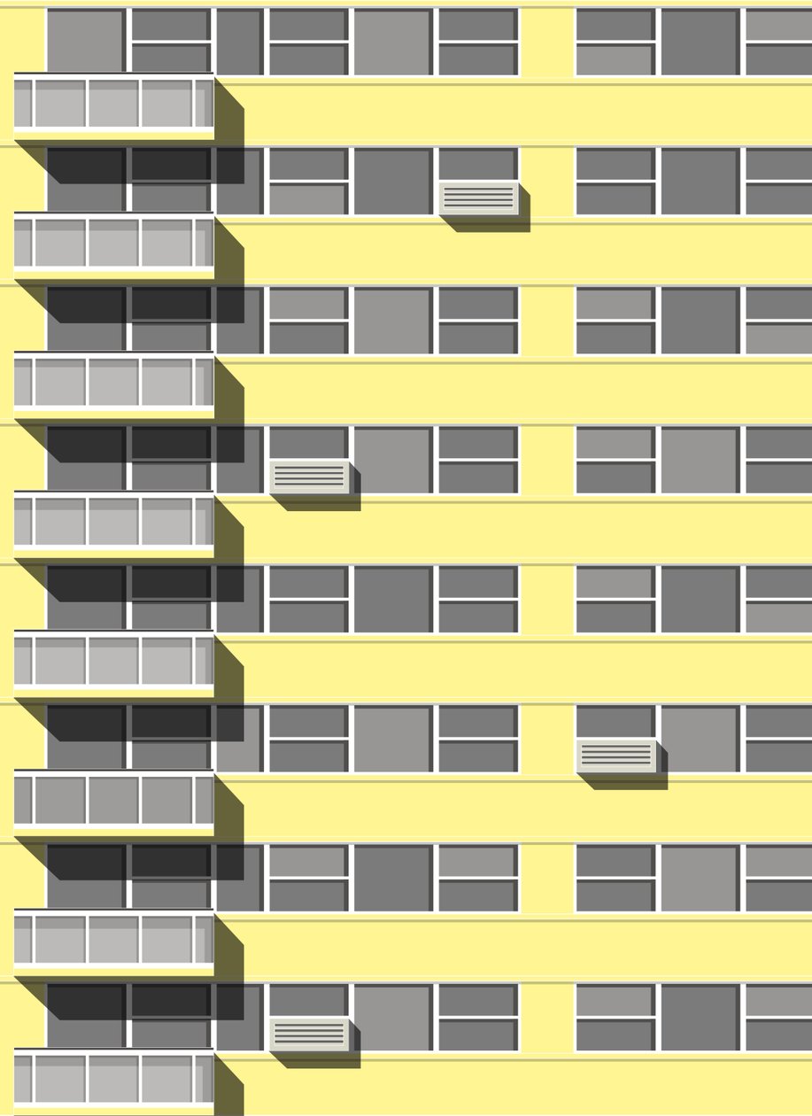 Manhattan Appartementen, 2020 (digitaal) door Sarah Evans