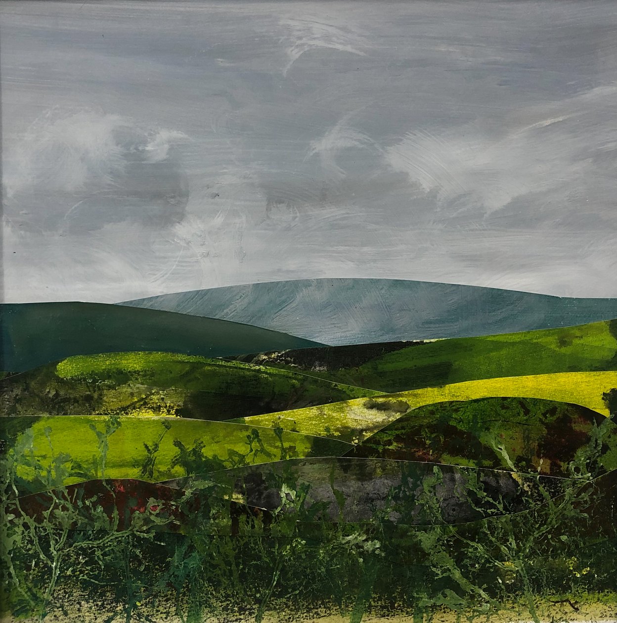 Somerset landschap, 2023 door Sarah Thompson Engels