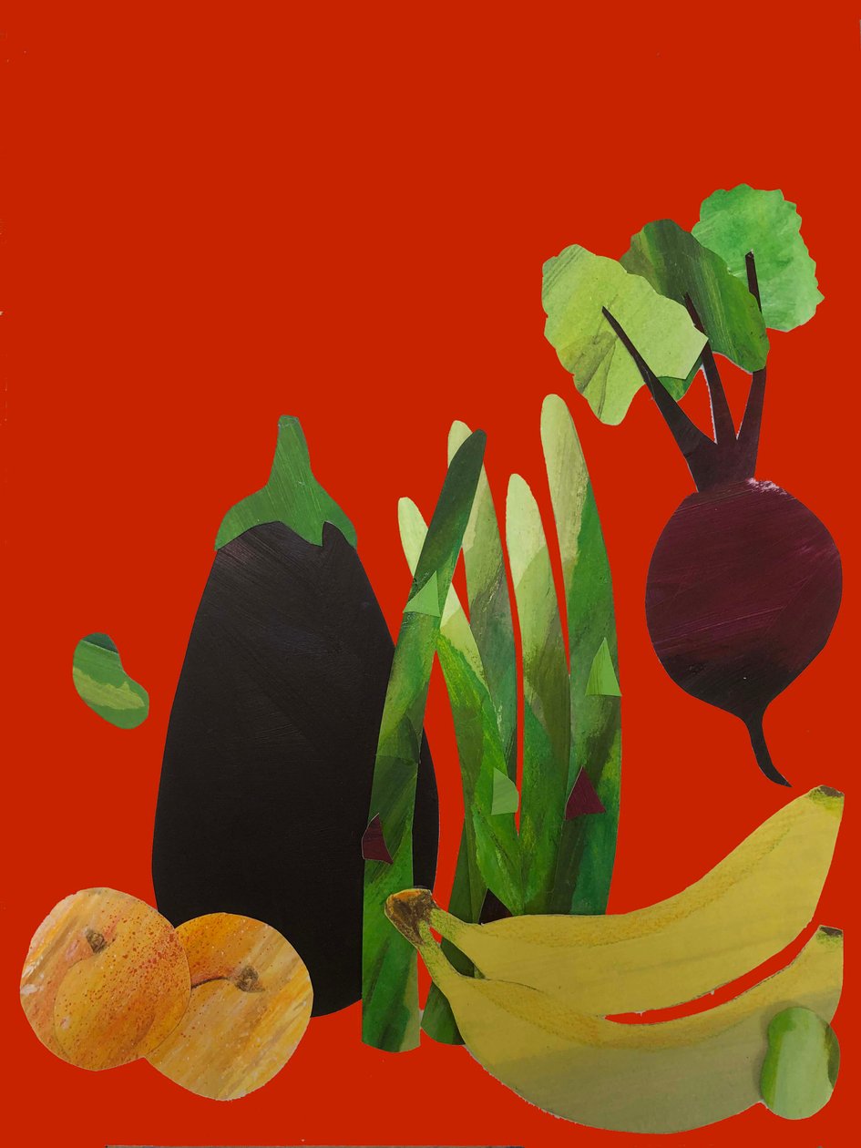 Fruit & groenten groenten (uitsnede) door Sarah Thompson Engels