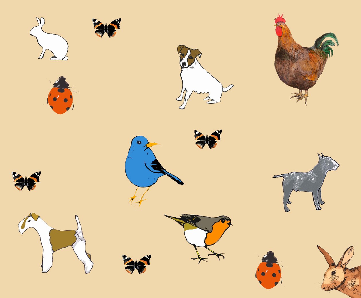 Gemengde dieren door Sarah Thompson Engels