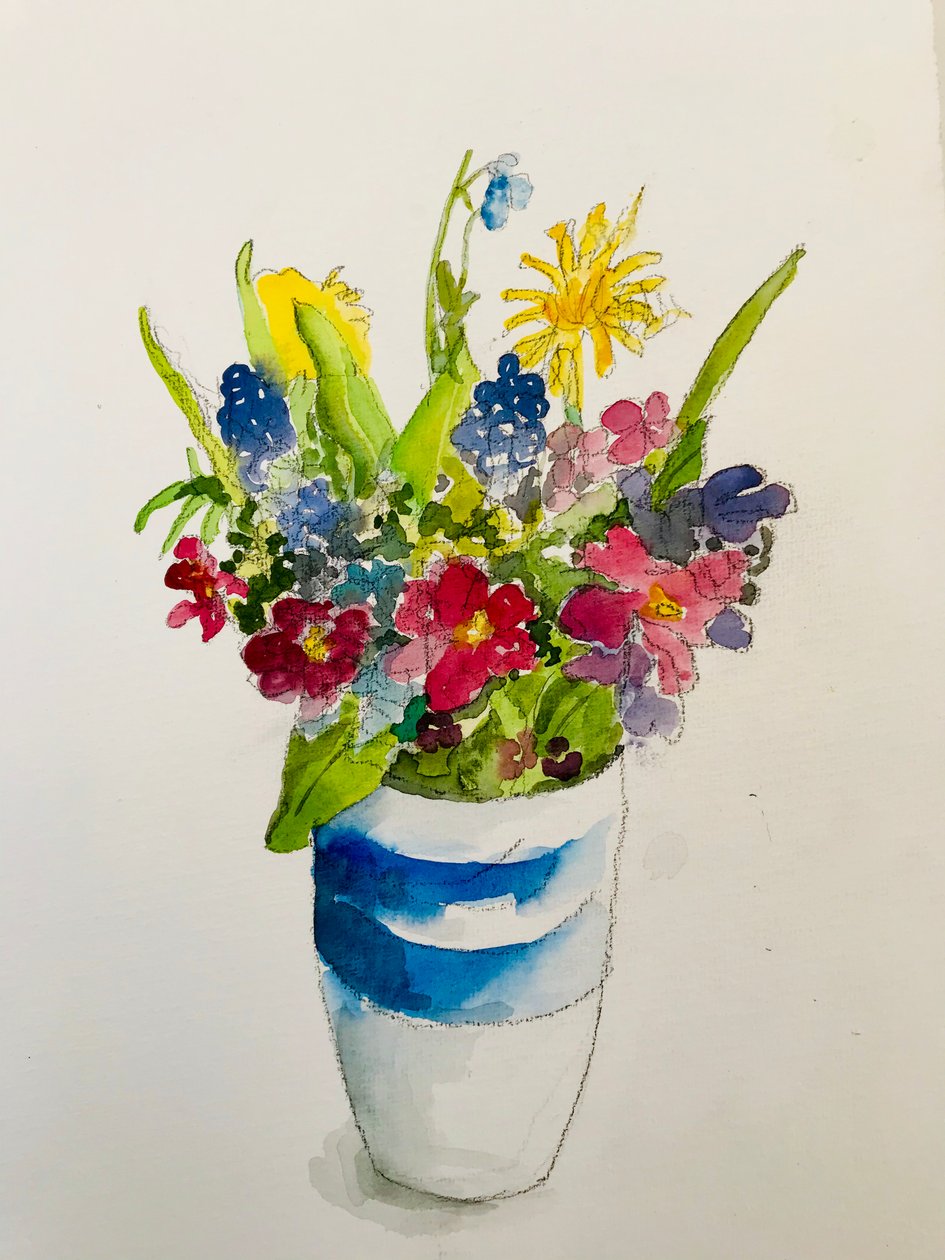 Lentebloemen door Sarah Thompson Engels