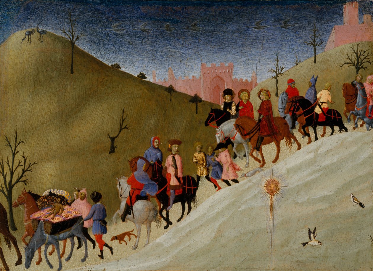 De reis van de wijzen, c.1433-5 door Stefano Sassetta