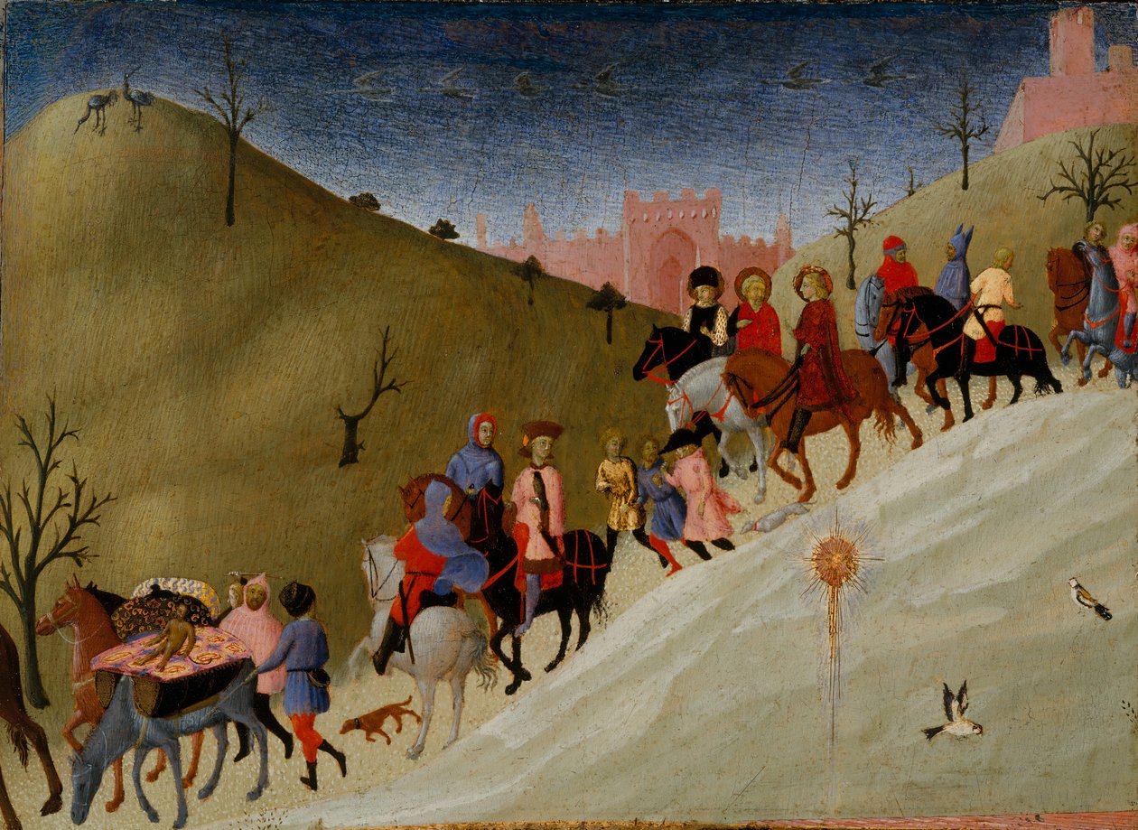 De Reis van de Wijzen, ca. 1433-35 door Sassetta