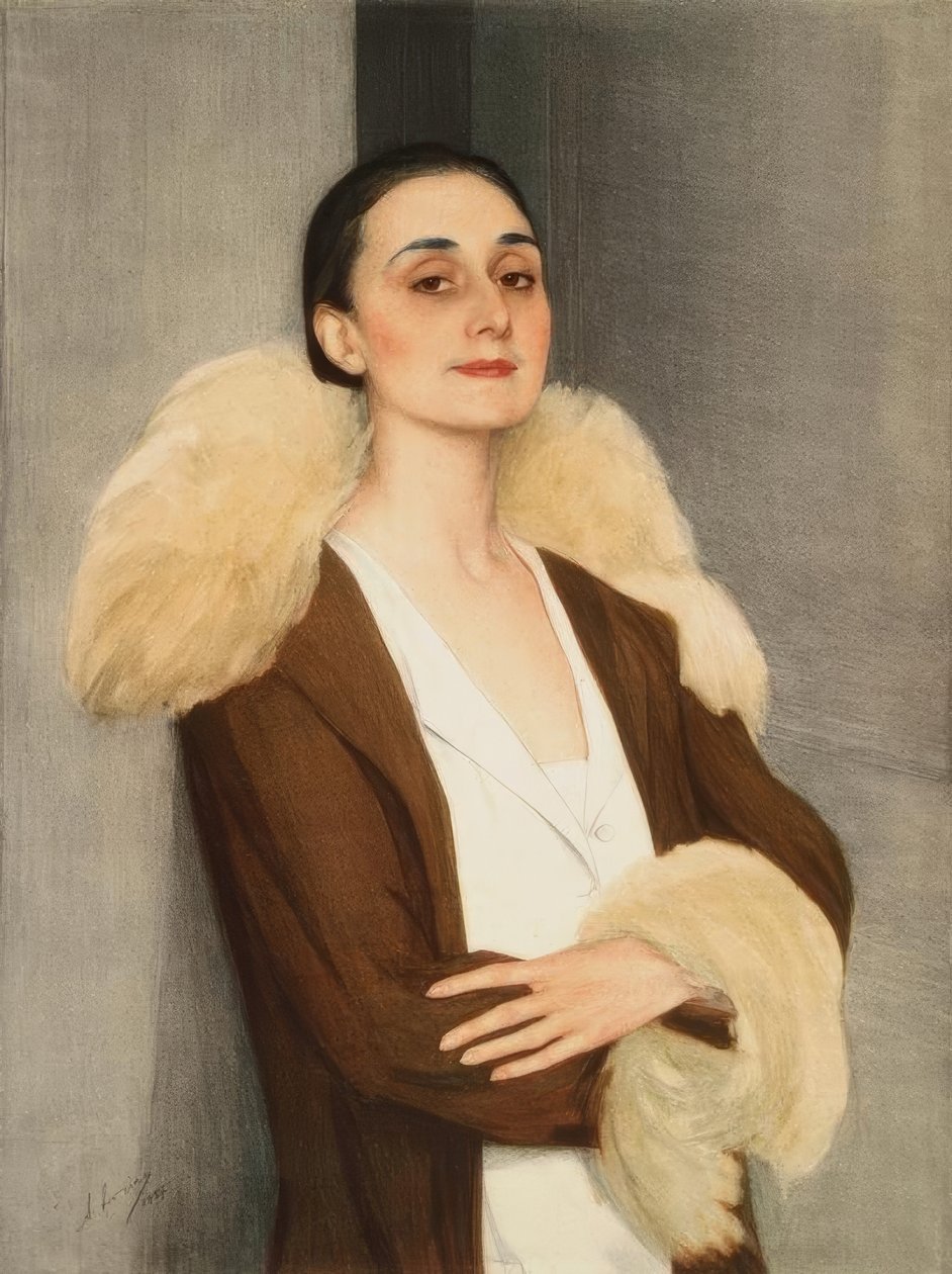 Portret van een dame door Saweli Sorin