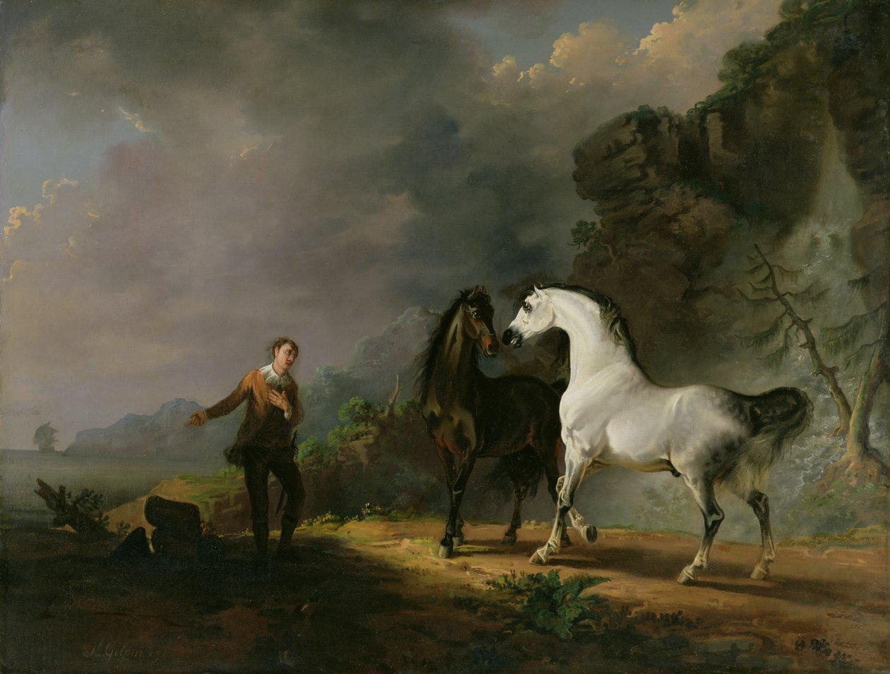 Gulliver spreekt de Houyhnhnms toe, 1769 door Sawrey Gilpin