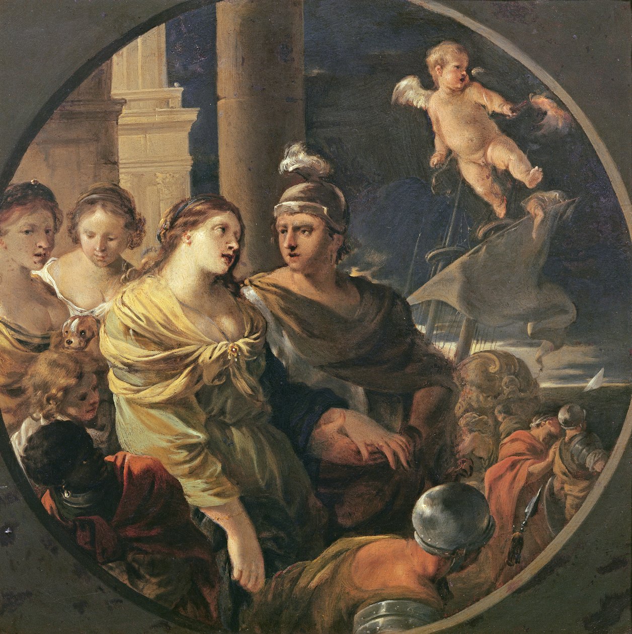 Het afscheid van Dido en Aeneas door Sébastien Bourdon