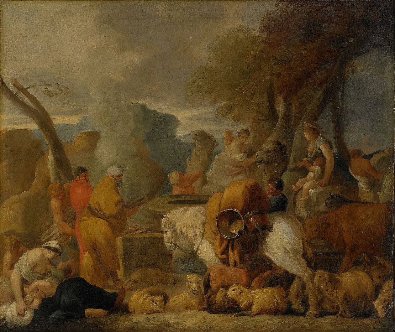 Abraham in Egypte door Sébastien Bourdon