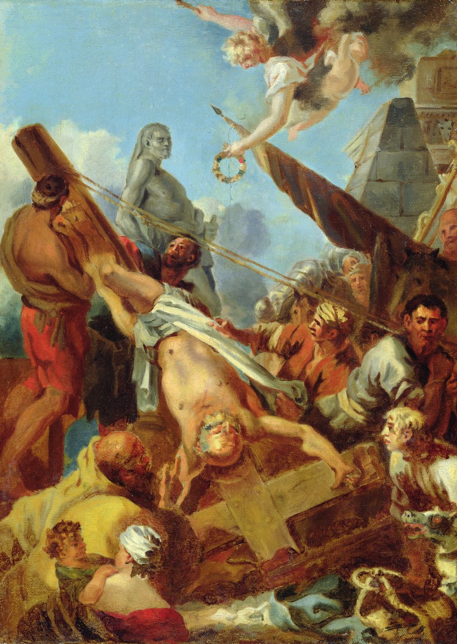 De kruisiging van Sint Petrus door Sébastien Bourdon