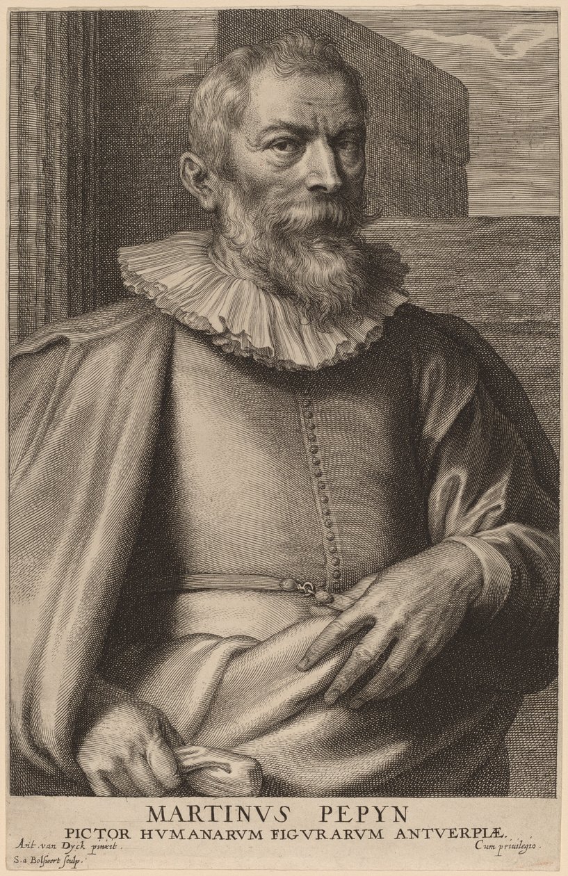 Marten Pepyn door Schelte Adams Bolswert after Sir Anthony van Dyck