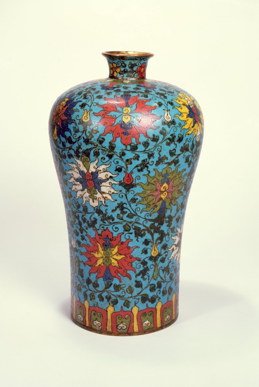 Vaas (cloisonné-email) door School Chinese