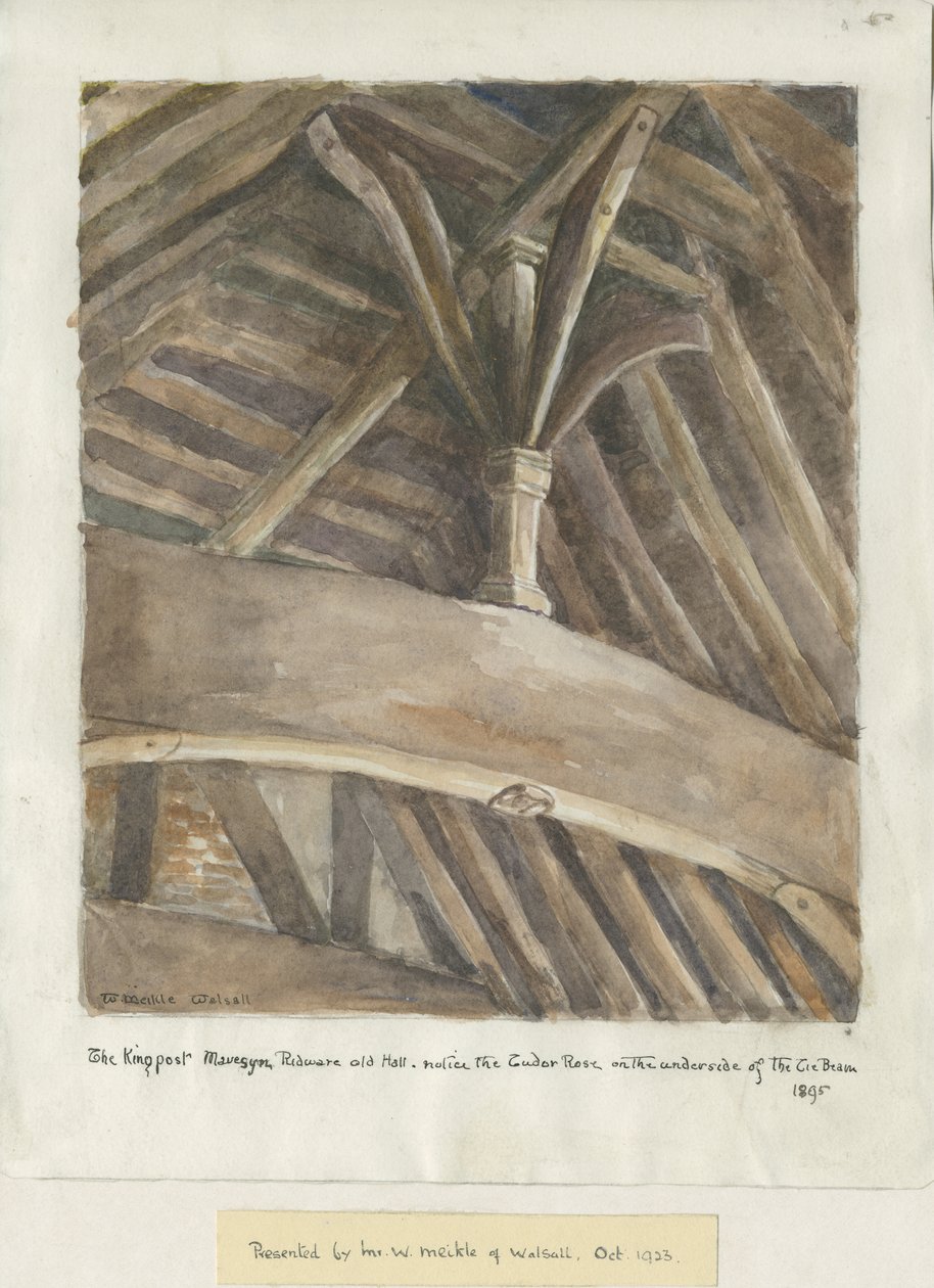 Mavesyn Ridware Hall - Poortgebouw: schilderij door School English