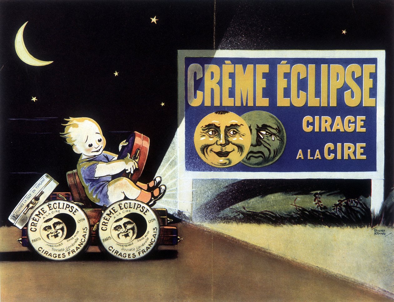Reclame voor waspolijsten "Eclipse Creme" door School French
