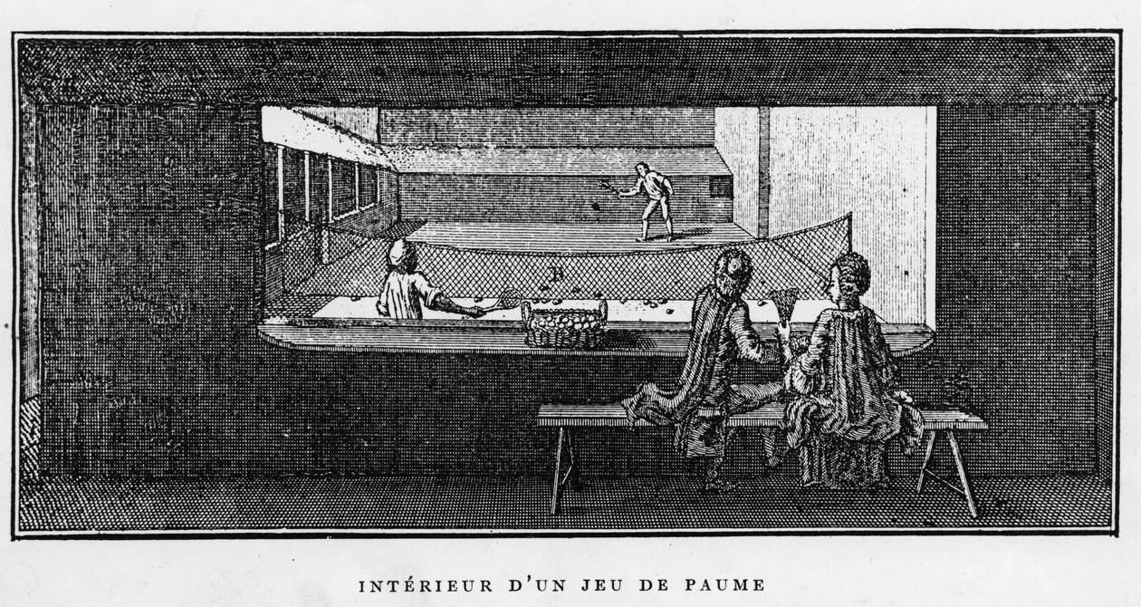 Interieur van een Jeu de Paume door School French