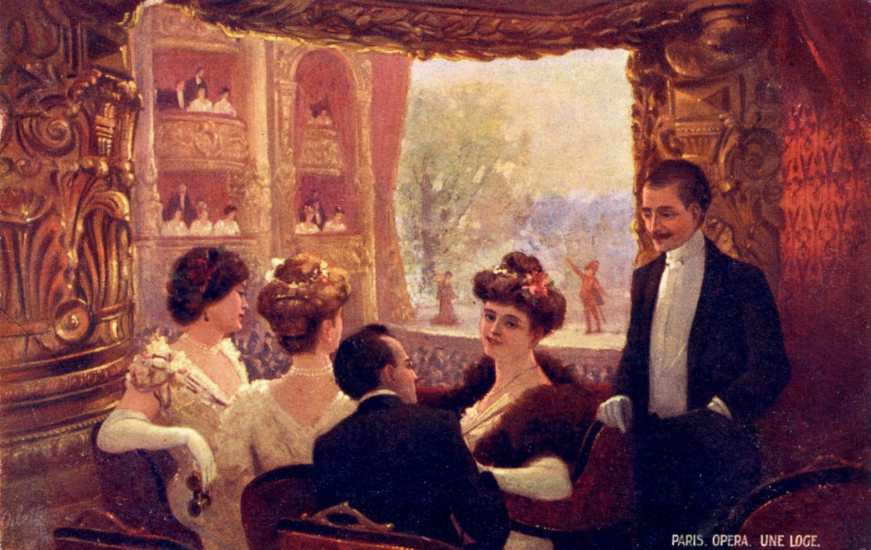 Opera van Parijs (afdrukken) door School French