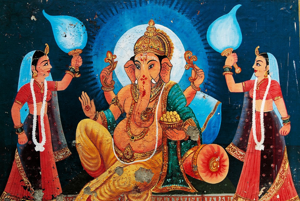 Afbeelding van Ganesh, Benares, India door School Indian