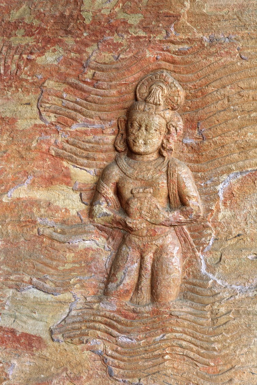 Detail, Vishnu als Varaha Avatar door School Indian