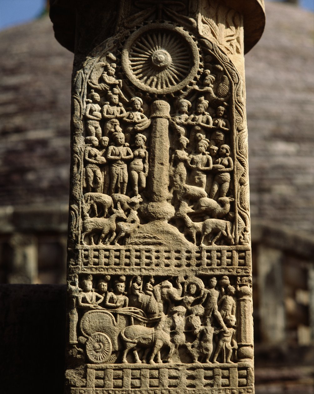 Detail van de torana door School Indian