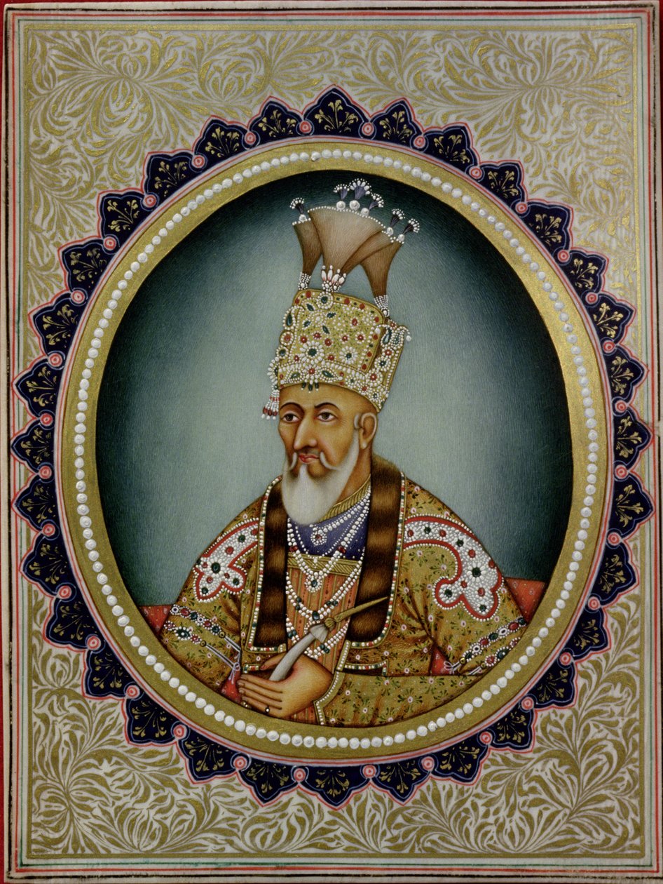 Portret van Bahadur Shah II (1775-1862) door School Indian