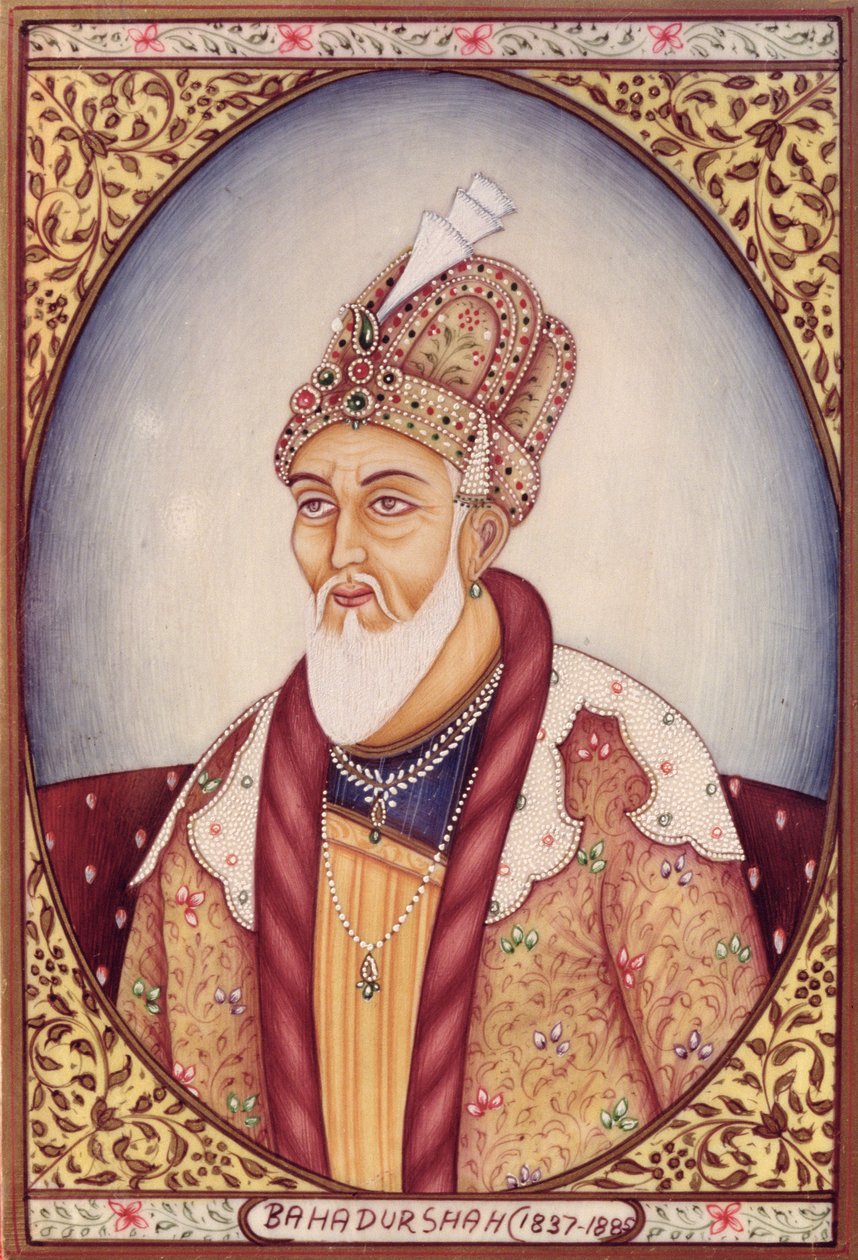 Portret van Bahadur Shah II (1775-1862) door School Indian