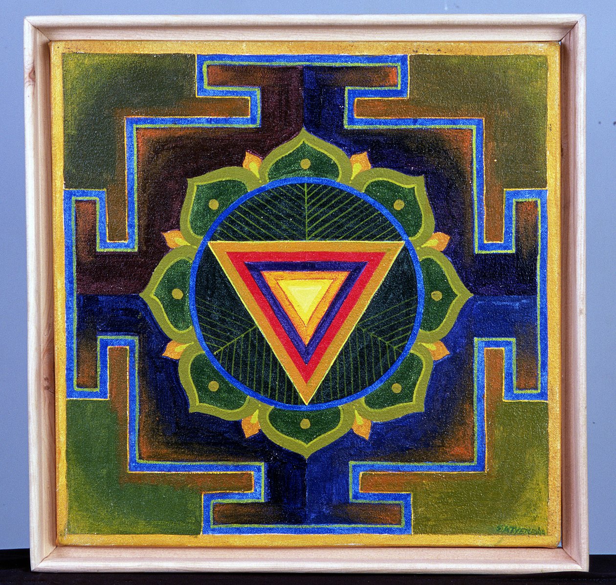 Shiv Yantra schilderij door School Indian
