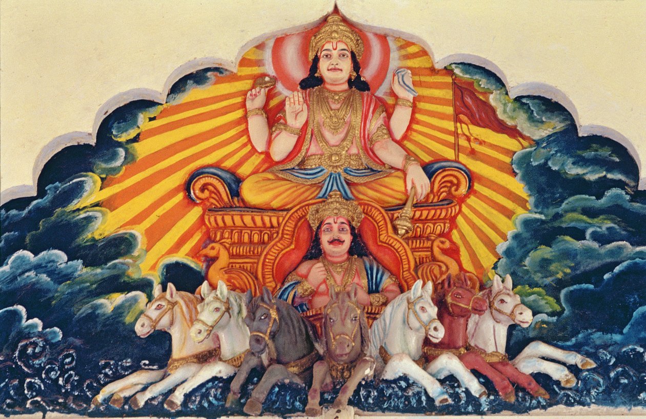 Surya Narayan, de Zonnegod door School Indian