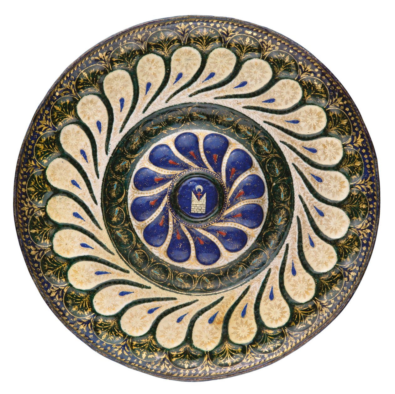 Polychrome ronde plaat, Venetiaans, c.1500 door School Italian
